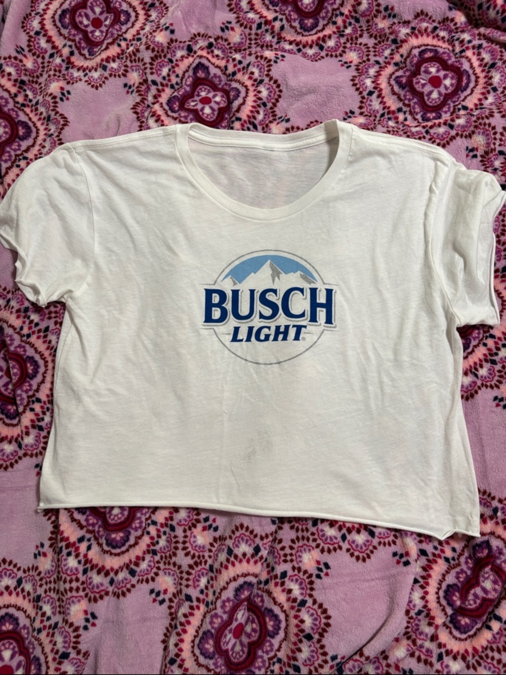Busch Light Logo White Crop Tee